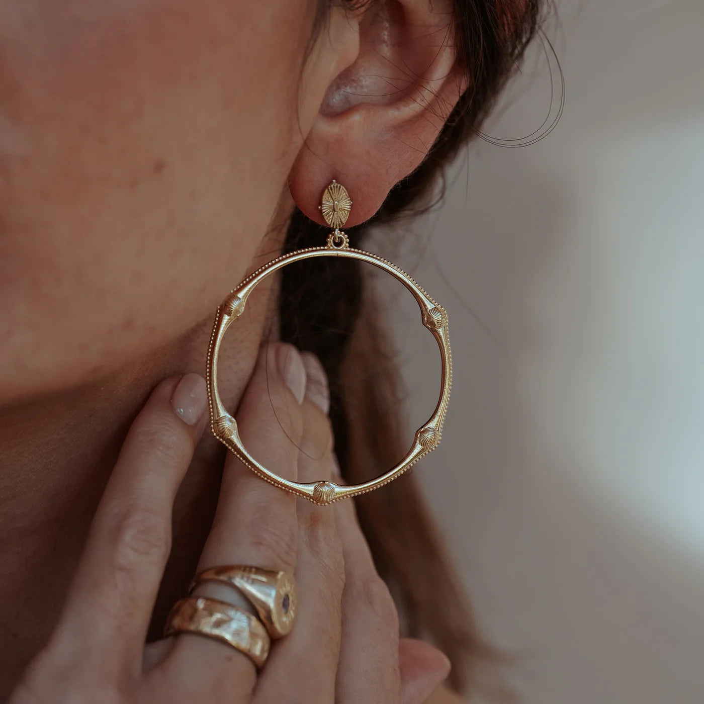 Cabinet | Bamboo Beaded Shell Earrings