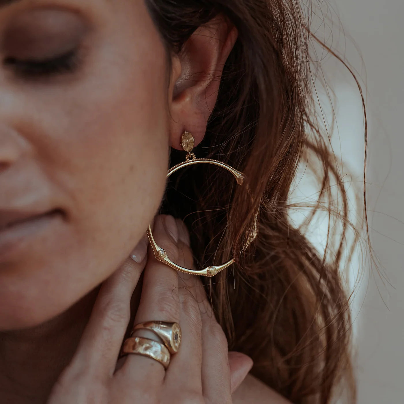 Cabinet | Bamboo Beaded Shell Earrings