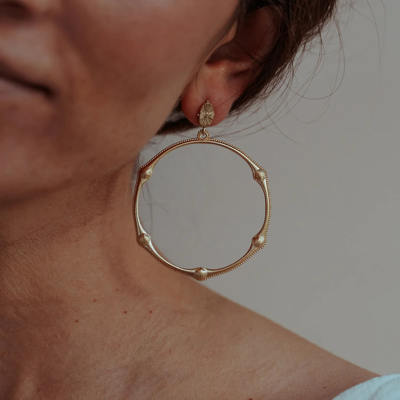Cabinet | Bamboo Beaded Shell Earrings