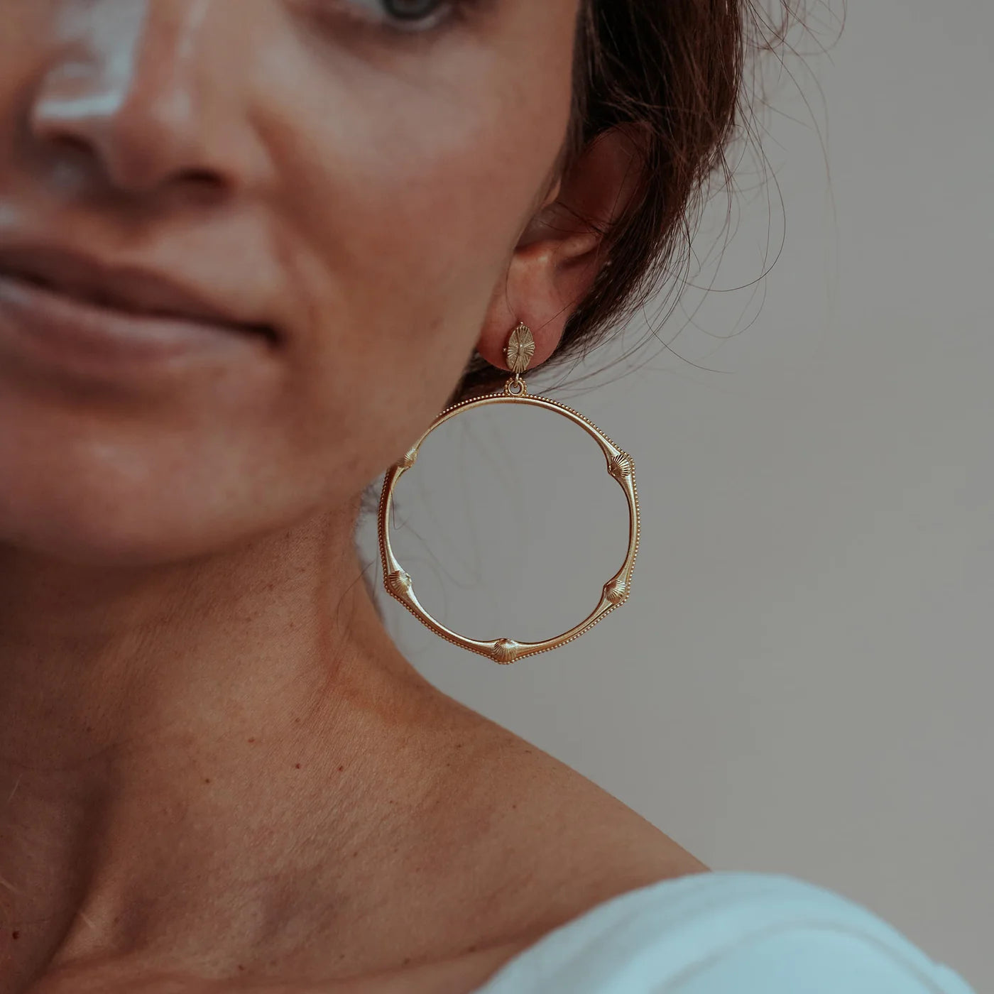 Cabinet | Bamboo Beaded Shell Earrings