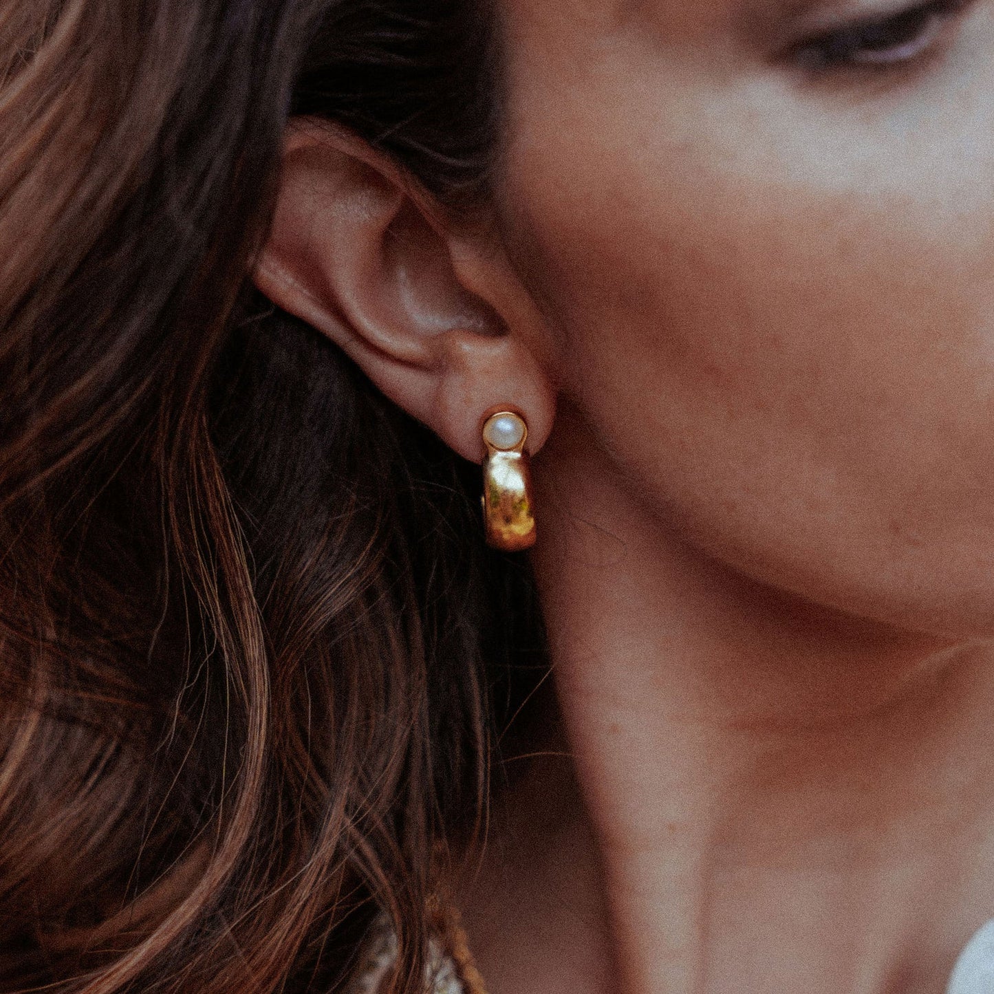 Cabinet | Kawai Hoop Earring Pearl