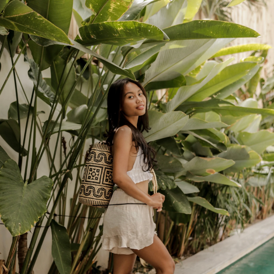 Free.The Brand | Raffia Rucksack