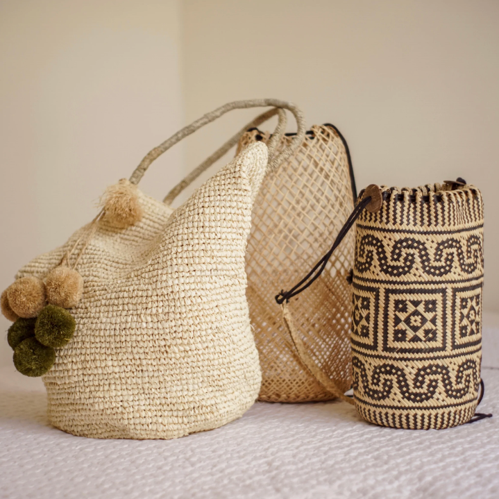 Free.The Brand | Raffia Rucksack